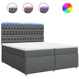  Krevet s oprugama i madracem tamnosivi 200 x 200 cm od tkanine | shoptok.hr
