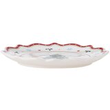 Bloomingville Crveni/krem keramički tanjur s božićnim motivom za serviranje ø 17 cm Naive – | shoptok.hr