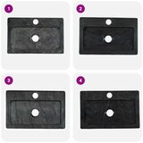  Zidni umivaonik crni 38 x 24 x 6,5 cm mramorni | shoptok.hr