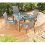 Ambia Garden VRTNA MIZA kovina, steklo srebrne barve | Shoptok.si