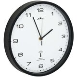 vidaXL Radijski upravljan zidni sat s kvarcnim mehanizmom 31 cm crno bijeli | shoptok.hr