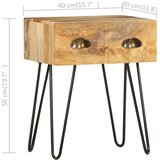  Noćni ormarić 40 x 30 x 50 cm od masivnog drva manga | shoptok.hr