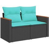  Vrtna sedežna garnitura 8-delna z blazinami črn poli ratan, (22048309) | Shoptok.si