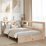 vidaXL Knjižna postelja brez vzmetnice 120x200 cm trdna borovina | Shoptok.si