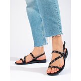 W. POTOCKI Black Roman sandals with studs Potocki | Shoptok.si