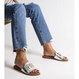 Gemre Silver sandals with decorative buckle Bera | Shoptok.si