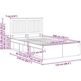  Konstrukcija postelje Star les 120 x 200 cm Masivno borovo les, (5000103564) | Shoptok.si