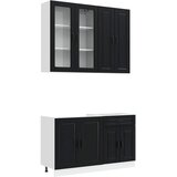  Kuhinjska jedinica PORTO 4 pcs Crna Konstruirano drvo | Eponuda.com
