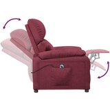 Električni naslonjač od tkanine crvena boja vina - boja crnog vina 1 | shoptok.hr