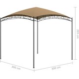  Sjenica 3 x 3 x 2,65 m smeđesiva 180 g/m² | shoptok.hr