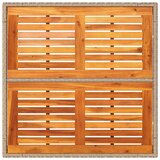  Vrtni stol bež 90 x 90 x 75 cm od poliratana i bagremovog drva | shoptok.hr