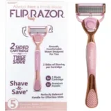 Brijač Flip Razor + dvostrani žilet s 5 oštrica – Lady