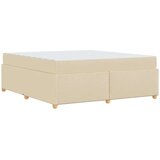  Konstrukcija postelje z vzmetnico krema 180 x 200 cm blago, (5000123965) | Shoptok.si