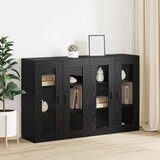  Ormarčići montirani na zid 2 pcs Crni hrast 69,5 x 34 x 90 cm | shoptok.hr