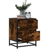 vidaXL Nočna omarica 2 kosa dimljen hrast 40x31x50 cm inženirski les | Shoptok.si