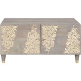 vidaXL Klubska miza Siva 80 x 50 x 40 cm trden mangov les | Shoptok.si