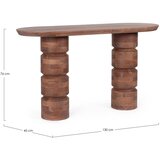 BIZZOTTO Pomoćni stol od masivnog manga u tamnoj prirodnoj boji 45x130 cm Cortez &amp;ndash; Slike