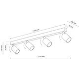 SPOT svetiljka NEX 4xGU10/10W/230V bež | Eponuda.com