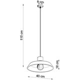  Sollux SL.0282 - Luster na sajli AFRA 1xE27/60W/230V siva/prirodno drvo | Eponuda.com