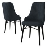 Hanah home set 2 stolice neta anthracite black Cene