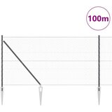  Stup za ogradu Siva 100 x 1 4 m (36 mm mreža) Čelik i PVC | shoptok.hr