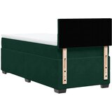 Box spring krevet s madracem tamnozeleni 90x200 cm baršunasti | shoptok.hr