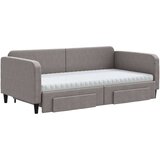 vidaXL Izvlečna dnevna postelja s predali taupe 100x200 cm blago, (20937181) | Shoptok.si