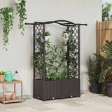  Povišeni krevet s mrežom i krovom Smeđa 125 x 40 x 138 cm PP | shoptok.hr
