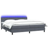 Box spring krevet s madracem tamnosivi 180x220 cm baršunasti | shoptok.hr