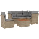 Maison Chic Seti vrtnega pohištva - Vrtna garnitura - Vrtni pohištvo set 6-delna z blazinami bež poli ratan, (21804150) | Shoptok.si