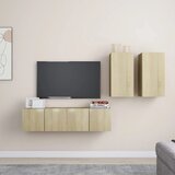 vidaXL 4-dijelni set TV ormarića boja hrasta sonome od iverice | shoptok.hr