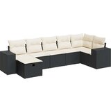 vidaXL 7-dijelni set vrtnih sofa od poliratana s jastucima crni | shoptok.hr
