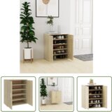 The Living Store Omarica za čevlje sonoma hrast 60x35x70 cm iverna plošča - Omara Za Čevlje, (21744601) | Shoptok.si