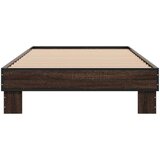 vidaXL posteljni okvir rjav hrast 90x190 cm inženirski les in kovina, (21142769) | Shoptok.si