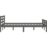  Posteljni okvir siv iz trdnega lesa 140x200 cm, (20643429) | Shoptok.si