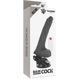 BaseCock Vibrator Realistic Bendable Black 18,5 Cm | Shoptok.si