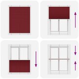 vidaXL Plisirana žaluzija Bordeaux Red 105x150 cm Širina tkanine | Shoptok.si