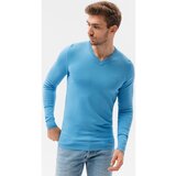 Ombre Puloverji Moški pulover (E191LIGHT-BLUE) pisana | Shoptok.si