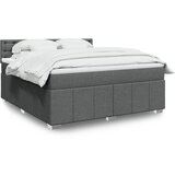vidaXL Box spring postelja z vzmetnico temno siva 180x200 cm blago | Shoptok.si