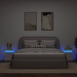  Noćni ormarići s LED svjetlima 2 kom bijeli 35 x 39 x 55 cm | shoptok.hr