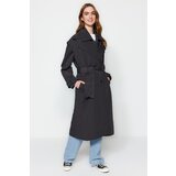 Trendyol Trench Coat - Gray - Double-breasted | Shoptok.si