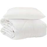 vidaXL Celosezonski pokrivalo z blazino 2 pcs Bela Mikrovlakna, (5000148829) Cene
