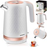 Berdsen BD-705 električno kuhalo za vodo 1,7 L 2200 W – kovinsko, 360° baza, bela-bakrena | Shoptok.si