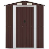vidaXL Vrtna lopa temno rjava 192x108x223 cm pocinkano jeklo | Shoptok.si