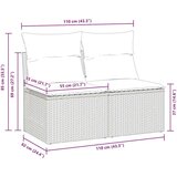 vidaXL 11-dijelni set vrtnih sofa poliratan i bagrem s jastucima smeđi | shoptok.hr