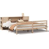 vidaXL Krevet s regalom za knjige bez madraca 200 x 200 cm od borovine | shoptok.hr