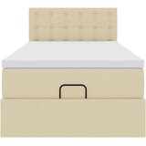  Otomanski krevet s madracem krem 100x200 cm tkanine | shoptok.hr