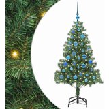 vidaXL Božično drevo med 150 LED z stojalom Zelena 150 cm PVC | Shoptok.si