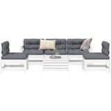  6-dijelni set vrtnih sofa bijeli od masivne borovine | shoptok.hr