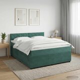  Boxspring krevet s madracem Tamnozelena 180 x 200 cm Baršun | shoptok.hr